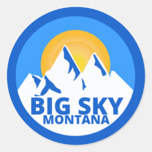 BIG SKY MONTANA CLASSIC ROUND STICKER