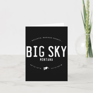 Big Sky Montana Graphic Distressed Vintage Snowboa Card
