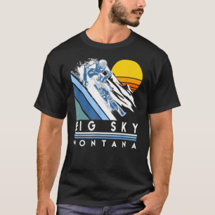 Big Sky Montana Retro Ski T-Shirt