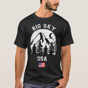 Big Sky Montana Ski Resort Alpine Skiing American T-Shirt