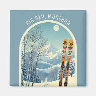 Big Sky Montana ski resort Magnet