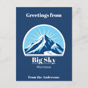 Big Sky Montana ski resort  Postcard