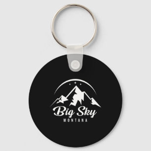Big Sky Montana Ski Resort Skiing Snowboarding  Key Ring