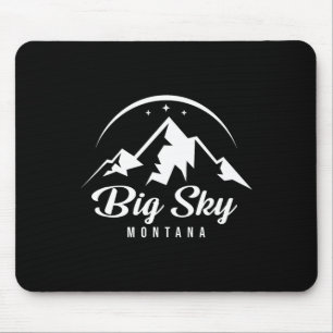 Big Sky Montana Ski Resort Skiing Snowboarding Mouse Mat