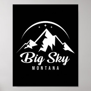 Big Sky Montana Ski Resort Skiing Snowboarding  Poster