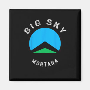 Big Sky Montana Ski Skiing Snowboarding Skier Snow Magnet