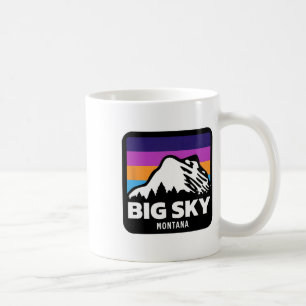 Big Sky Montana Skiing Snowboarding Family Ski Coffee Mug