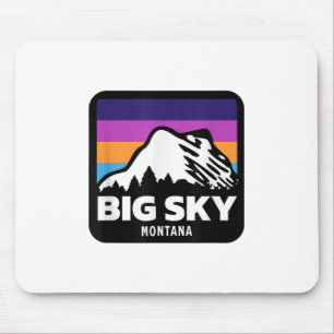 Big Sky Montana Skiing Snowboarding Family Ski T-s Mouse Mat