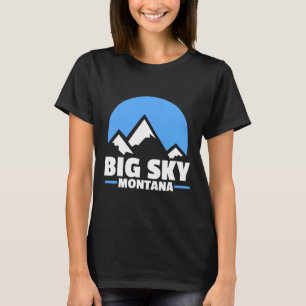 Big Sky Montana Snowboarding Mountain T-Shirt