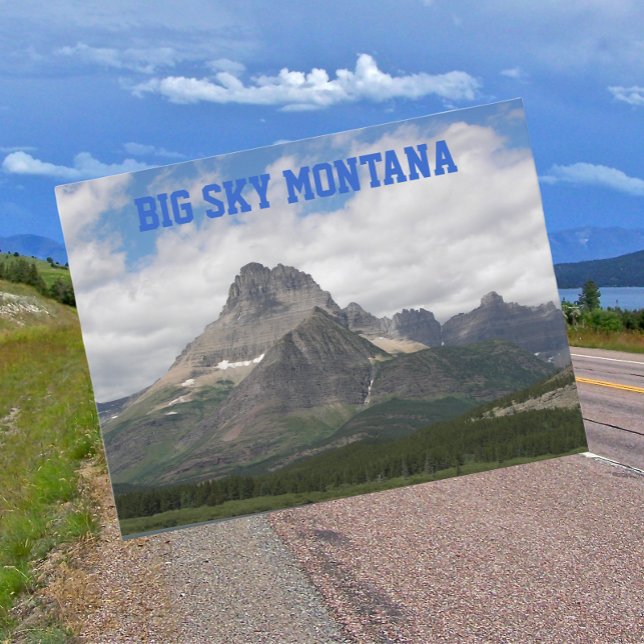 Big Sky Montana Travel Photo Postcard (In Situ Road)