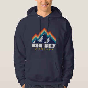 Big Sky Montana Usa Ski Resort 1980S Retro Hoodie