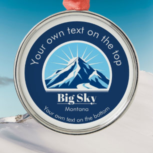 Big sky Montana USA yellowstone medal  Metal Tree Decoration