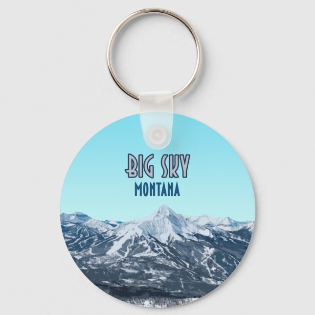 Big Sky Montana Vintage Key Ring (Front)