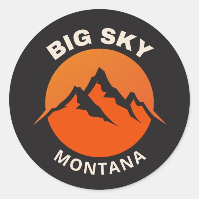 Big Sky Montana Vinyl Sticker (Front)