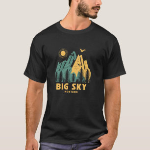 Big Sky Mountains Montana Hiking Outdoors Vintage T-Shirt