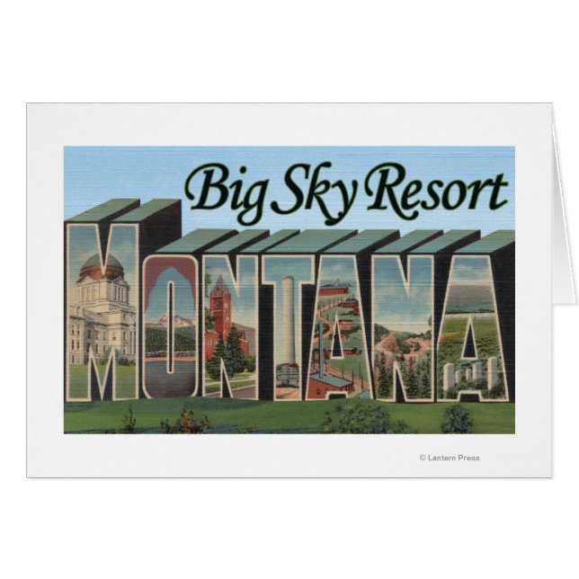 Big Sky Resort, Montana - Large Letter Scenes (Front Horizontal)