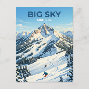 Big Sky Resort Montana Postcard