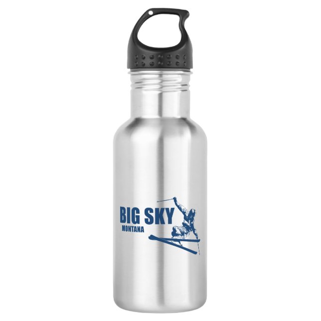 Big Sky Resort Montana Skier 532 Ml Water Bottle (Front)