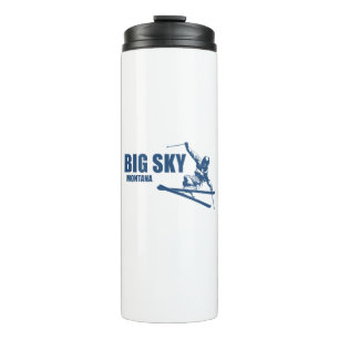 Big Sky Resort Montana Skier Thermal Tumbler