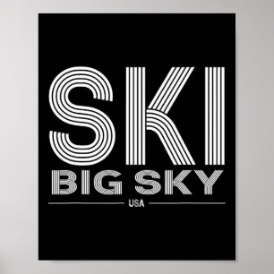 Big Sky Ski Resort Usa Rocky Mountains American Sk Poster