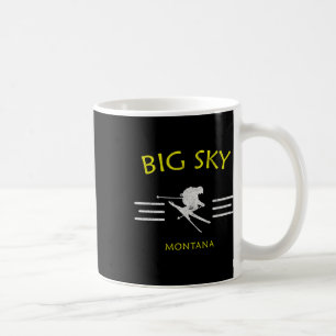 Big Sky Skiing Montana Ski Tee  Coffee Mug