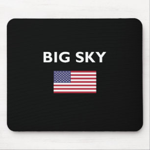 Big Sky USA American Flag Dark Colour Mouse Mat