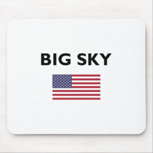 Big Sky USA American Flag Light-Color Mouse Mat