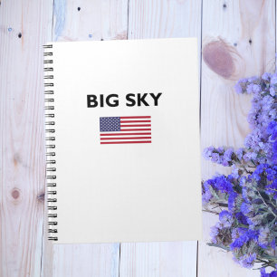 Big Sky USA American Flag Light-Color Notebook