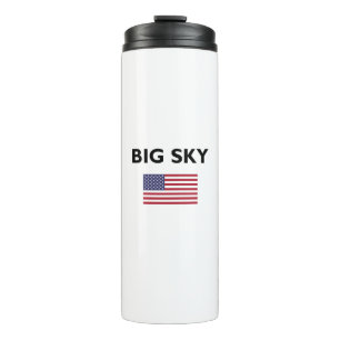 Big Sky USA American Flag Light-Colour Thermal Tumbler