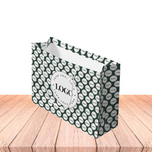 Big & Small Company Custom Business Logo Pattern L Large Gift Bag