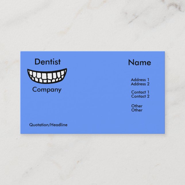 Big Smile Dentist Business Card (Front)