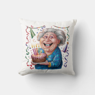 Big Smile Granny Birthday Cushion