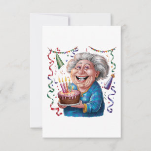 Big Smile Granny Birthday Thank You Card