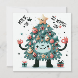 Big Smile OK Tree-mendous Time Holiday Card