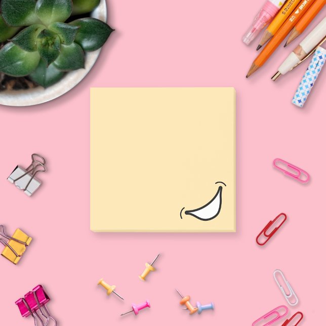 Big Smile Post It Notes (Big Smile Post It Notes Cream)