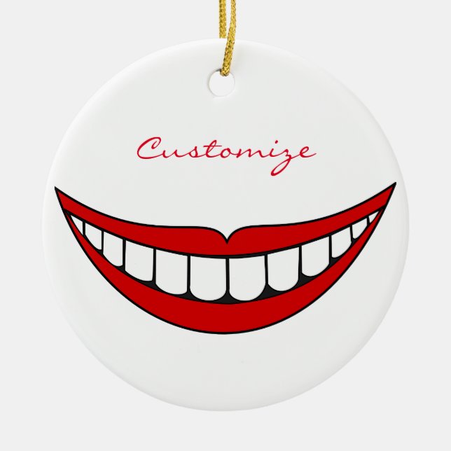 Big Smile Thunder_Cove Ceramic Tree Decoration (Front)