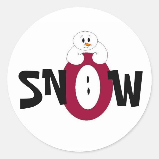 Big Snow Classic Round Sticker (Front)