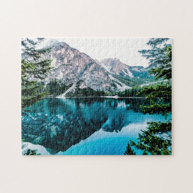 Big Snow Mountains Snowing Mountain The Daily Jigs Jigsaw Puzzle (Horizontal)