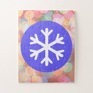 Big Snowflake Circles Childs Easy Puzzle