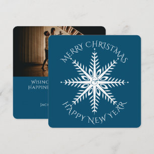 Big Snowflake   Holiday Photo Christmas CARD