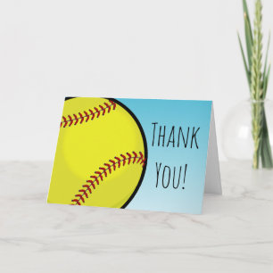 Big Softball Custom Thank You Card