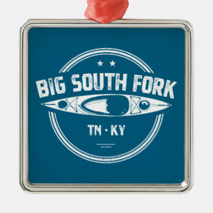Big South Fork National River Kayak Metal Tree Decoration