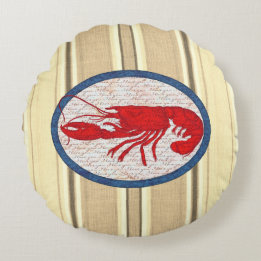 Big Spiny Rock Lobster Round Cushion