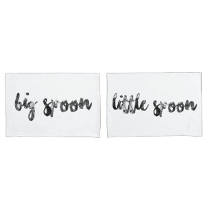 Big Spoon and Little Spoon Pair of Pillowcases