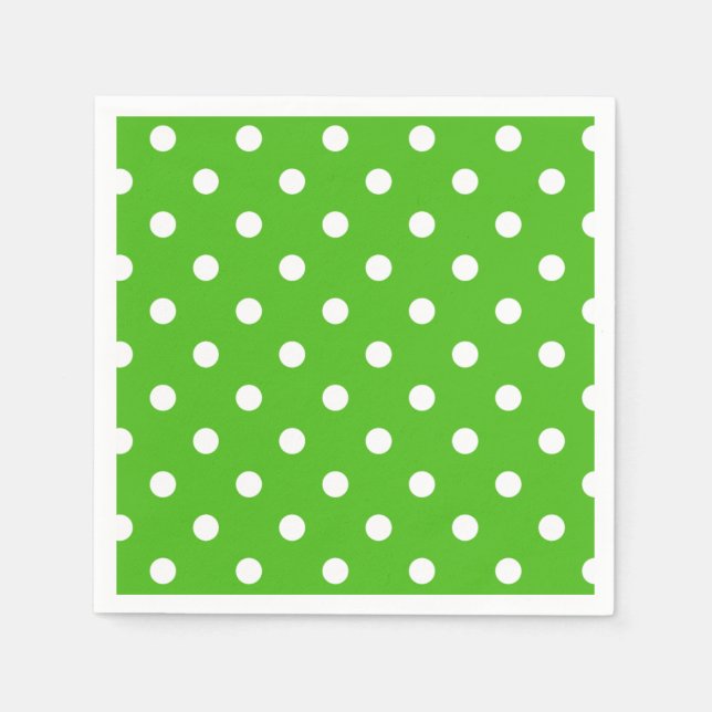 Big Spots Kelly Green Paper Napkins (Front)