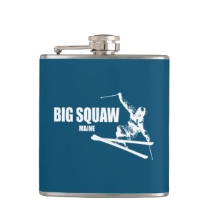Big Squaw Maine Skier Hip Flask