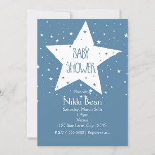 Big Star BABY SHOWER Celestial Sky Invitations