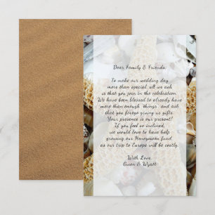 Big Starfish Beach Wedding Wishing Well Card
