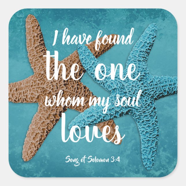 Big Starfish My Soul Loves Scripture Envelope Seal (Front)