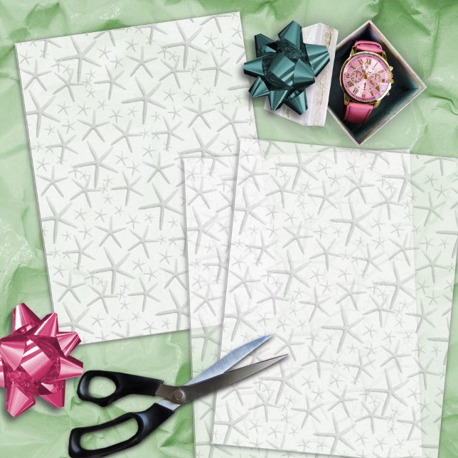 Big Starfish Pattern on White Tissue Paper (Creator Uploaded)